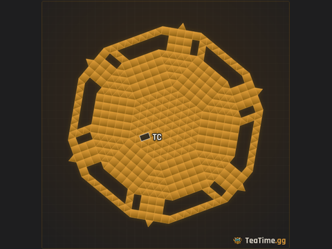 Foundation footprint of Sunken Battery